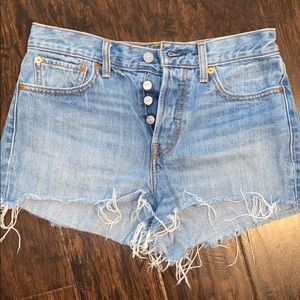 Levi’s high waisted denim shorts